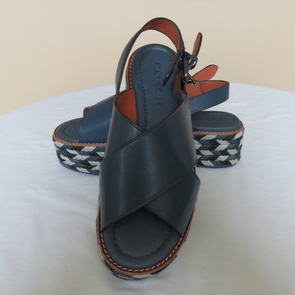 Coach Espadrille Wedge leather sandals